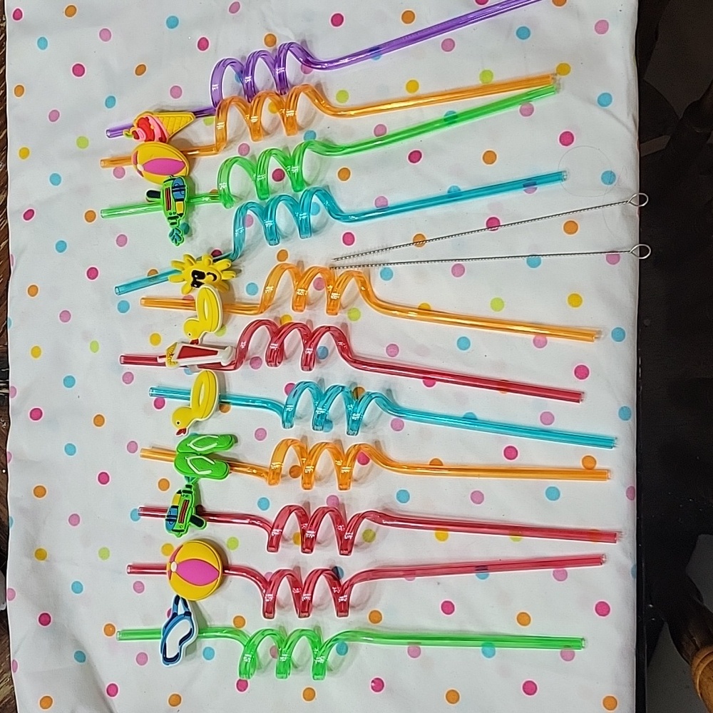 Silly Straws With Fun Toppers